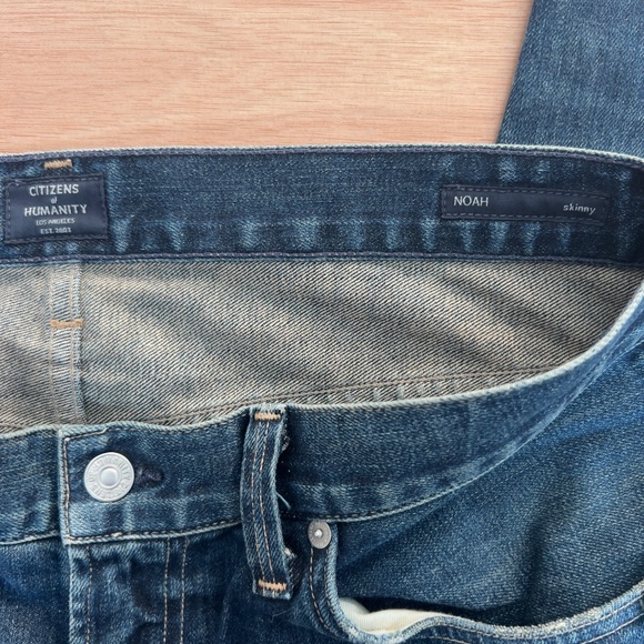 Citizens of Humanity Noah men's skinny jeans size 34 medium dark stone wash L27 - Picture 5 of 6